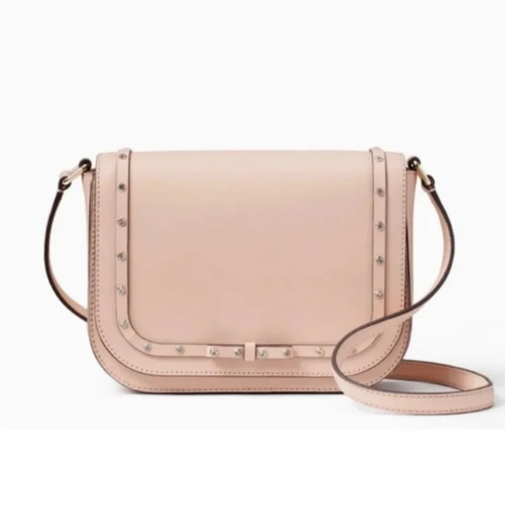 Kate Spade New York Laurel Way Jeweled‎ Saffiano Pink Cream Crossbody